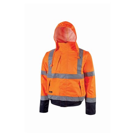 U Group Unisex Warnschutz Bomberjacke Orange, Größe M