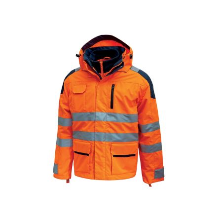 U Group Hi - Light Unisex Parka, Wasserdicht Orange, Größe XXXL