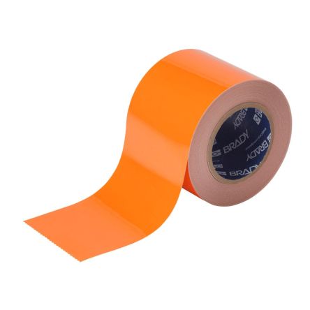 Brady Gummi Bodenmakierung Orange Typ Klebeband Für Fußböden, Stärke 0.2mm, 101.6mm X 30.48m