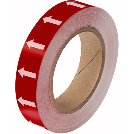 Brady Cinta De Alta Visibilidad, Rojo, Blanco, 25mm X 33mm