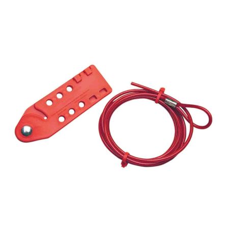 Brady Stahl Halter Typ Kabelsperre, 6-fach Verriegelung, Ø 8mm, Rot