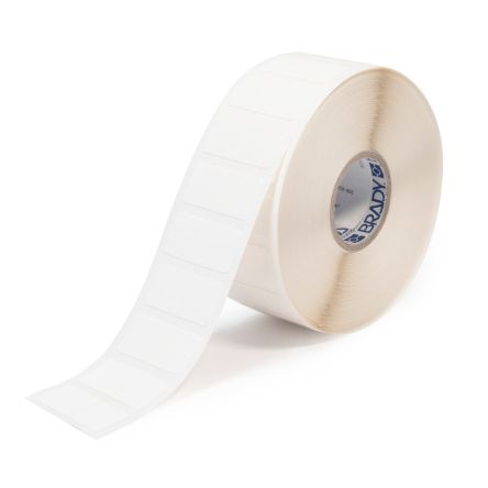 Brady R7950 White Label Roll, 25.4mm Width, 12.45mm Height, 1000Per Roll Qty