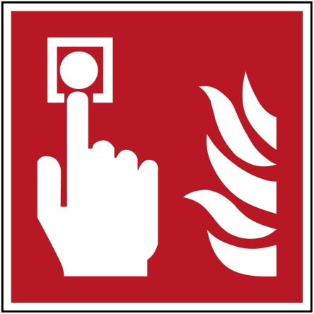 Brady Polyester Fire Safety Sign, None With Pictogram Only Text Self-Adhesive