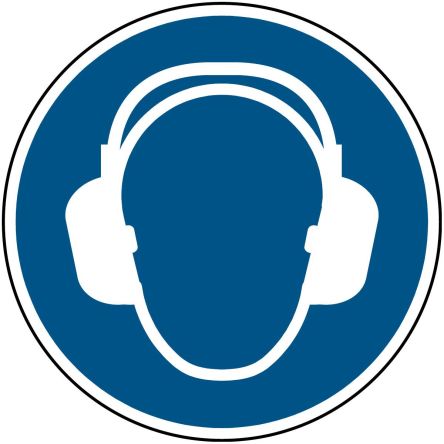 Brady Gebotszeichen Mit Piktogramm: Gehörschutz Tragen, Laminierter Polyester B-7541, H 200 Mm