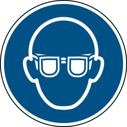 Brady Gebotszeichen Mit Piktogramm: Augenschutz, Laminierter Polyester B-7541, H 200 Mm