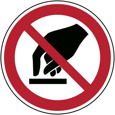 Brady Laminated Polyester B-7541 Do Not Touch Prohibition Sign