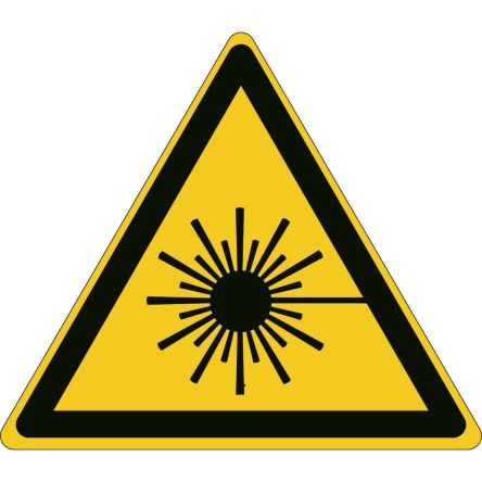 Brady Panneau De Sol Pliable Adhésif(ve) Avec Pictogramme : Avertissement De Faisceau Laser