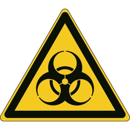 Brady Gefahren-Warnschild Selbstklebend 'Biologische Gefährdung', 173 Mm