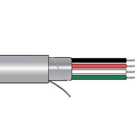 Alpha Wire Cavo Industriale Multipolare Schermato A 6 Cond. 0,25 Mm², 24 AWG, L. 500ft