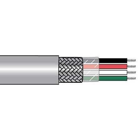 Alpha Wire 1736C Steuerkabel, 2-adrig X 0,34 Mm² Grau, 100ft, 22 AWG