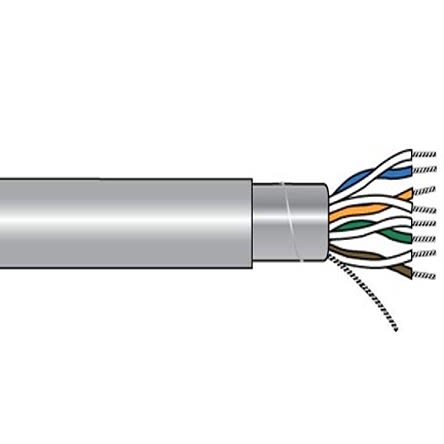 Alpha Wire 6089/18C Control Cable, 18 Cores, 0.25 Mm², Screened, 500ft, Grey PVC Sheath, 24 AWG