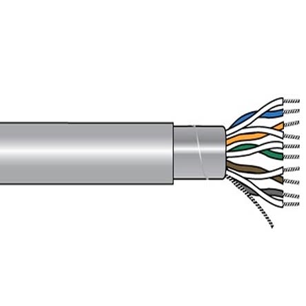 Alpha Wire Câble De Commande Blindé 5480/19C, 19 X 0,25 Mm², 24 AWG, Gaine Chlorure De Polyvinyle PVC Gris, 500ft
