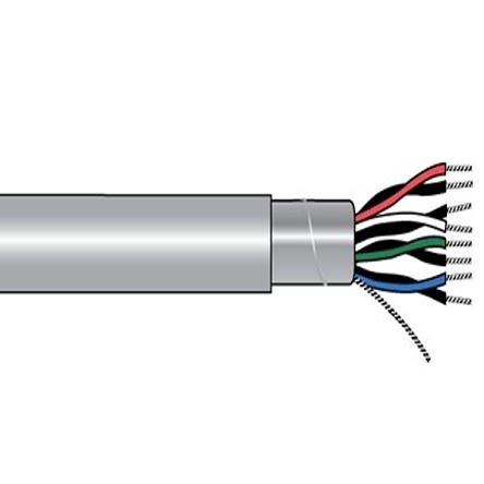 Alpha Wire 5905C Control Cable, 8 Cores, 0.34 Mm², Screened, 1000ft, Grey PVC Sheath, 22 AWG
