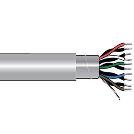 Alpha Wire 2219/19C Control Cable, 19 Cores, 0.35 Mm², Screened, 500ft, Grey PVC Sheath, 22 AWG