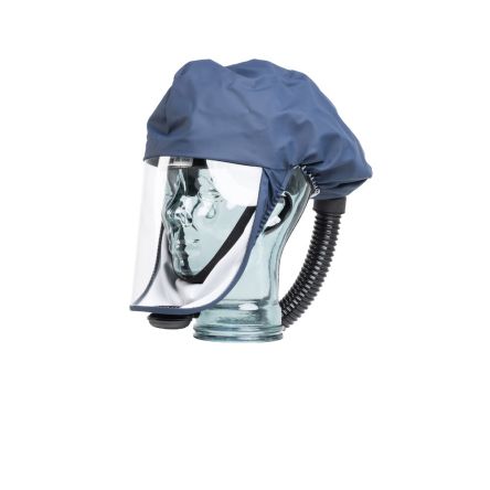 Sundstrom Blue CA, Polyester, PVC Protective Hood, Resistant To Chemical