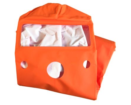 Sundstrom Orange CA, Polyester, PVC Protective Hood, Resistant To Chemical