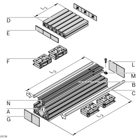 Bosch Rexroth Rodamiento Para Guías Lineales Serie LF20, Dimensiones 135mm X 85mm