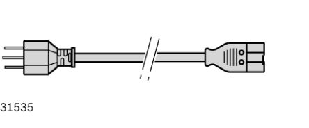 Bosch Rexroth Netzkabel Typ Netzleitung Schwarz, 5m, PVC