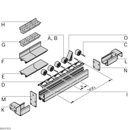 Bosch Rexroth Soporte De Carril Sin Parada, Long. 92mm, Prof. 45mm, Alt. 50mm