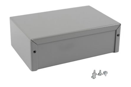 Hammond 1411-1412 Aluminium Gehäuse Grau Außenmaß 152 X 102 X 51mm