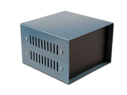Hammond Caja De Acero De Aluminio Y Acero Negro, 203 X 203 X 102mm