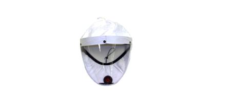 Sundstrom Capucha De Protección R06-5101 Blanco, Reutilizable, PET-G, Polipropileno No Tejido Con Recubrimiento De