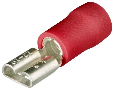 Knipex 97 99 0 97 99 Kabelschuh Flachstift Buchse, Isoliert, Rot