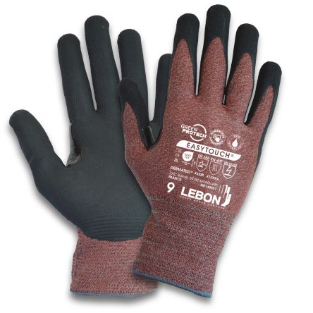 Lebon Protection Gants De Manutention EASYTOUCH Taille 11, Résistance Aux Coupures, Marron