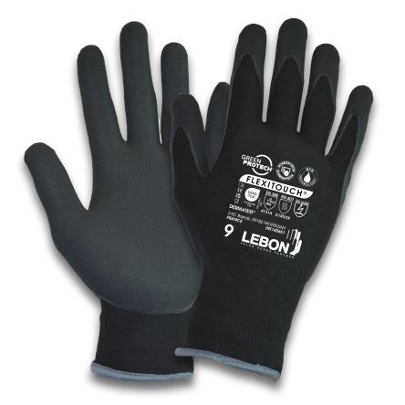 Lebon Protection FLEXITOUCH Arbeitshandschuhe, Größe 12, Abrasion Resistant, Tear Resistant, Kohlenstoff, Elastan,