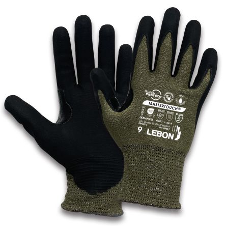 Lebon Protection MASTERTOUCH Schneidfeste Handschuhe, Größe 11, Schneidfest, Kohlenstoff-Filament, Elastan,
