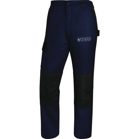 Delta Plus Pantalon De Travail MAIPA2, 116.84 → 127cm Unisexe, Bleu Marine En Coton, Ignifuge