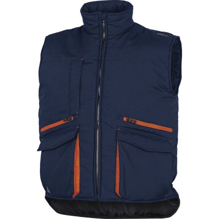 Delta Plus Bodywarmer SIERRA2 Unisexe, Bleu Marine/Orange, Taille XXL, Coupe-vent