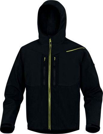 Delta Plus HORTEN2 LIGHT Black, Yellow, Breathable, Waterproof Jacket Softshell Jacket, S