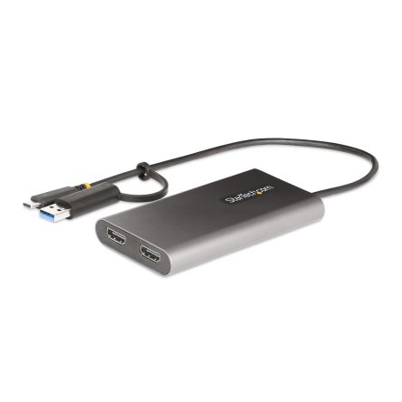 StarTech.com Adaptateur HDMI USB A, USB C, 2 écrans, 1 Ports