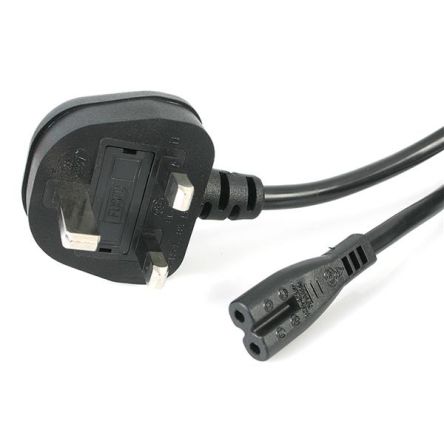 StarTech.com Konfektioniertes Stromkabel, A CEE 7/7 / Stecker Abgewinkelt, B IEC C13 / Buchse Gerade, 1m Schwarz, 250 V