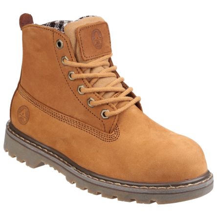 Amblers FS103 Damen Sicherheitsstiefel Hellbraun, Mit Stahl-Schutzkappe, Größe 37 / UK 4