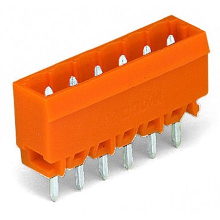 Wago Conector Macho Para PCB Serie 231 De 16 Vías, 1 Fila, Paso 5.08mm, Montaje En PCB