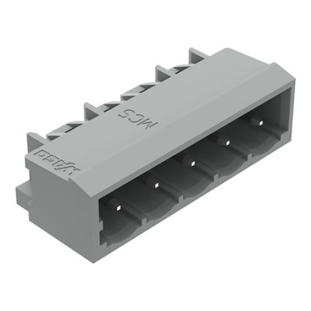 Wago Conector Macho Para PCB En Ángulo Serie 231 De 5 Vías, 1 Fila, Paso 5mm, Montaje En PCB