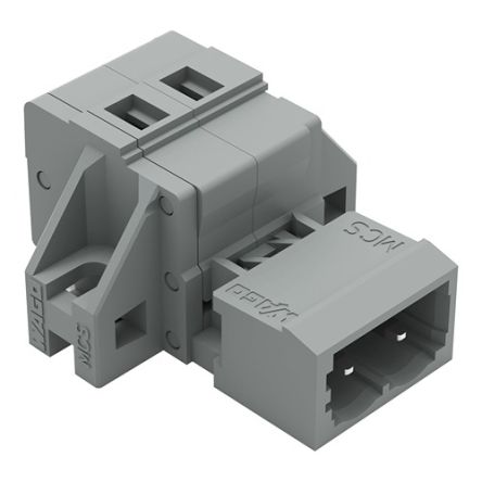 Wago Conector De Iluminación Macho 231, 12 Polos, Borne Pasante, 15A