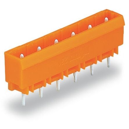 Wago Conector Macho Para PCB Serie 231 De 10 Vías, 1 Fila, Paso 7.62mm, Montaje En PCB