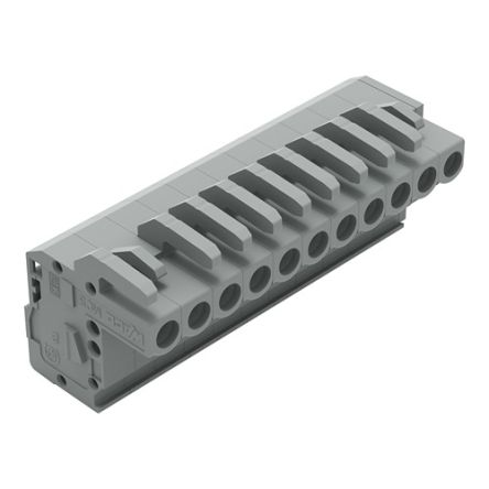 Wago Buchse 231 Leuchtensteckverbinder, Pluggable Connector, Kontakte: 11, Anz.Ausl. 11, Plug-In, 15A