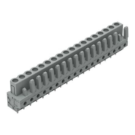 Wago 232 Leiterplatten-Stiftleiste Gerade 18-polig / 1-reihig, Raster 5mm