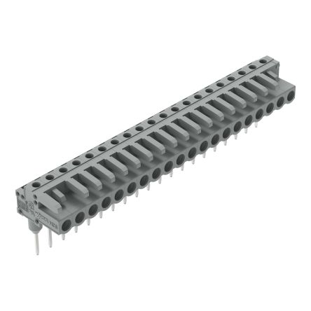 Wago 232 Leiterplattensteckverbinder Gewinkelt 20-polig / 1-reihig, Raster 5mm