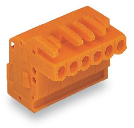 Wago Buchse 232 Leuchtensteckverbinder, Pluggable Connector, Kontakte: 10, Anz.Ausl. 10, Snap-In, 14A