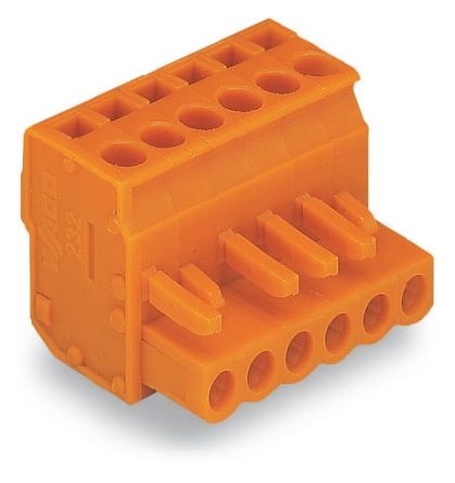 Wago Buchse 232 Leuchtensteckverbinder, Pluggable Connector, Kontakte: 6, Anz.Ausl. 6, Plug-In, 15A