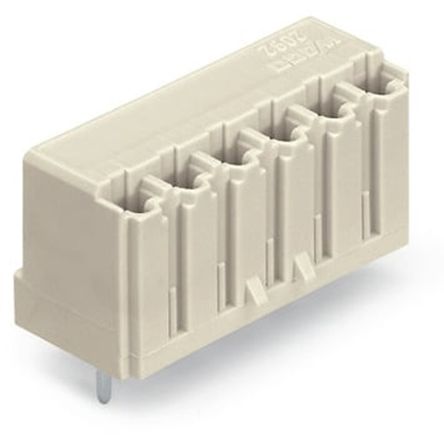 Wago Conector De Montaje En PCB Serie 2092, De 5 Vías En 1 Fila, Paso 5mm, Montaje En PCB, Para Soldar