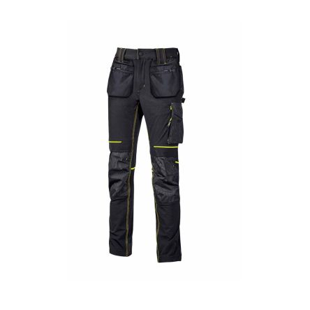 U Group Pantalon Performance, 130 → 136cm Homme, Noir En 10 % Spandex, 90 % Nylon, Respirant, Hydrofuge