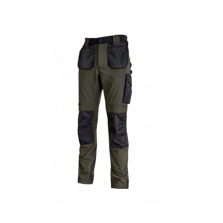 U Group Performance Green Men's 10% Spandex, 90% Nylon Breathable, Water Repellent Trousers 45 → 48in, 114