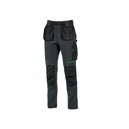 U Group Performance Herren Hose, 10 % Spandex, 90 % Nylon Asphalt-Grau-Grün, Größe 106 → 114cm / 42 →