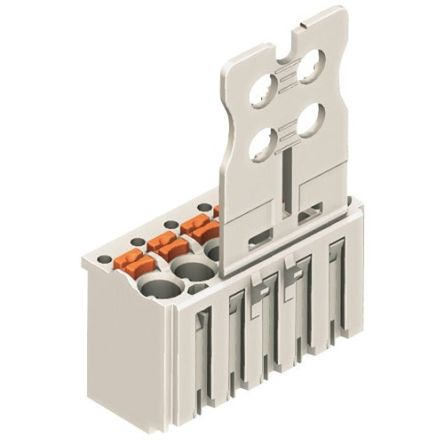 Wago Buchse 2091 Leuchtensteckverbinder, Pluggable Connector, Kontakte: 6, Anz.Ausl. 6, Snap-In, 10A